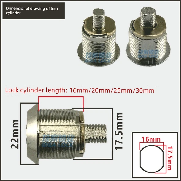 Acil Kilit Başlığı - 16mm Ayarlanabilir Kısa Anahtar - 5