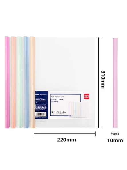 A4 Depolama Kitabı - 30 Paket - Macaron Renk Sistemi - Su Damlası Çubuğu - 5 Renk - 8mm Arka Genişlik - 3