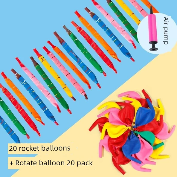 20 Skyrush Balon + 20 Dönme Balon