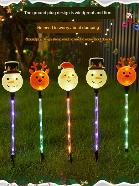 Renkli Noel Dekorasyon Işıkları - Turuncu Yeşil Noel Hediye Kutusu - Pil ile Çalışan - 6