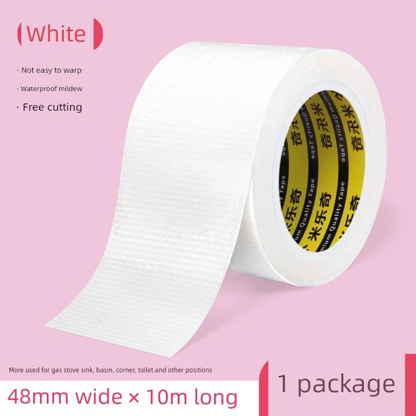 Su Geçirmez Küf Önleyici Yapıştırma Şeridi - Beyaz 48mm x 10m