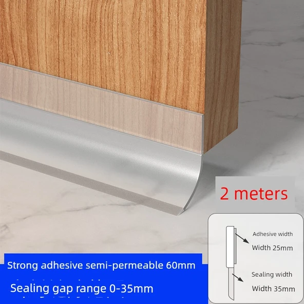 Kendinden Yapışkanlı Kapı ve Pencere Sızdırmazlık Şeridi - 60mm Şeffaf 2 Metre