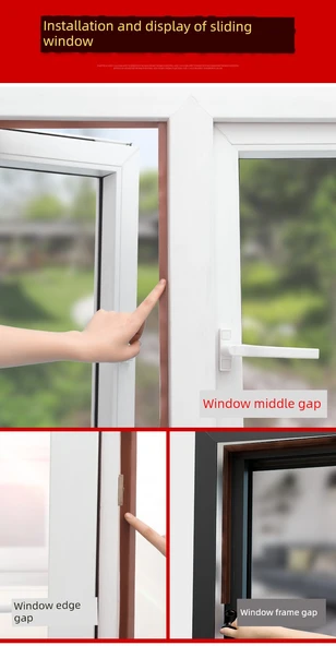 Kendinden Yapışkanlı Kapı ve Pencere Sızdırmazlık Şeridi - 45mm Beyaz 6m (0-3cm Aralık) - 12
