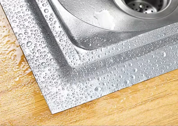 Su Geçirmez Mutfak Lavabo Sızdırmaz Bant - Ekstra Kalın Alüminyum Folyo 20 Metre x 3cm - 9