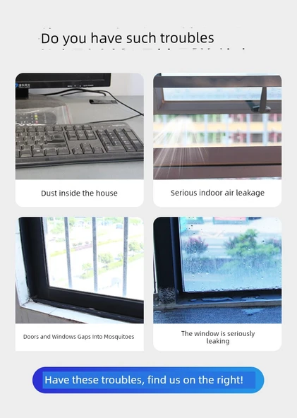 Kapı Pencere Sızdırmazlık Şeridi - 20mm Genişlik - 2m Uzunluk - 8mm Kalınlık - Resim 9