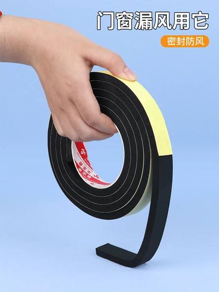 Kapı Pencere Dikiş Sızdırmazlık Bandı - 2mm Kalınlık - 10mm Genişlik - 5 Metre - 5 Rulo