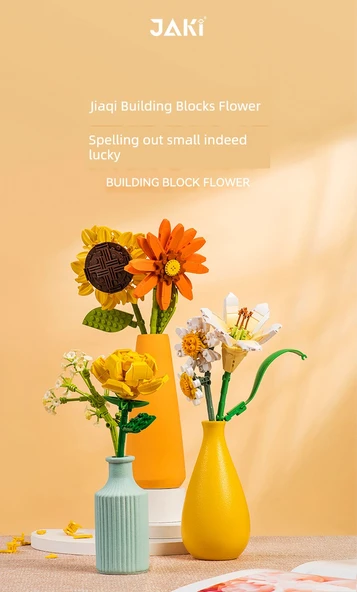 DIY Çiçek Yapı Blokları Buketi - Lale - Resim 7