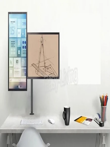 MDS Monitör Standı Çift Kollu Masaüstü Ayarlanabilir 14-32 İnç VESA Uyumlu 7 kg Taşıma Kapasiteli - 3