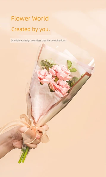 DIY Çiçek Yapı Blokları Buketi - Lale - Resim 10