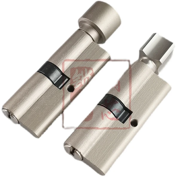 Ahşap Kapı Kilidi Silindiri - Erik Çiçeği Dönüş + Bakır Anahtar - 40-60mm - 5
