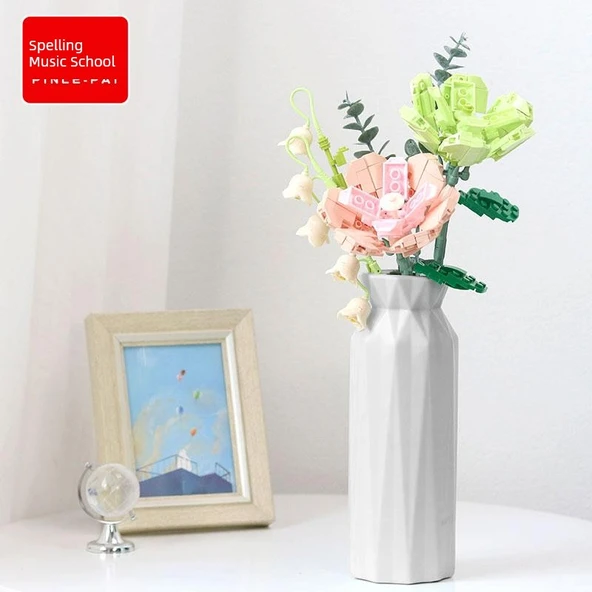 DIY Çiçek Yapı Blokları Buketi - Lale - Resim 5