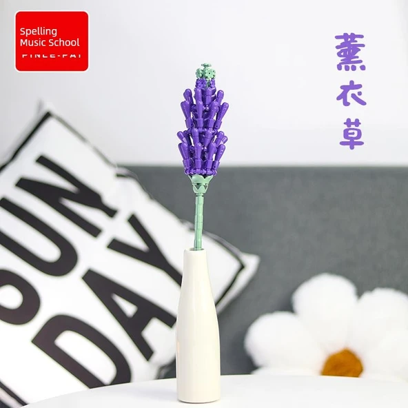 DIY Çiçek Yapı Blokları Buketi - Yasemin - Resim 2