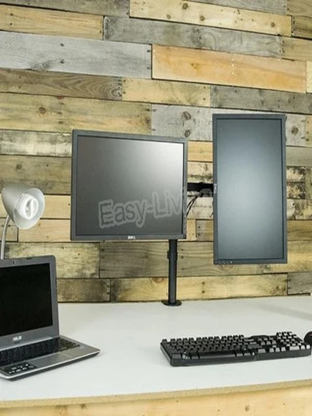 MDS Monitör Standı Çift Kollu Masaüstü Ayarlanabilir 14-32 İnç VESA Uyumlu 7 kg Taşıma Kapasiteli - 4