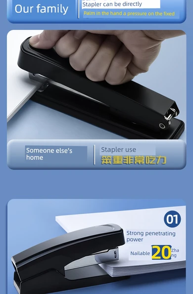 Mini Zımba Makinesi - 25 Sayfa Zımba Tel - 1000 Adet - 10