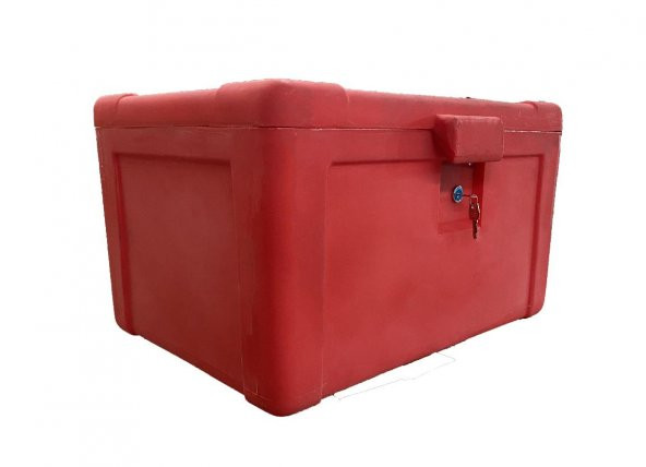 Motosiklet Servis Kurye Çantası Nano Kırmızı 90 Litre, Kilitli Köşeli, PE