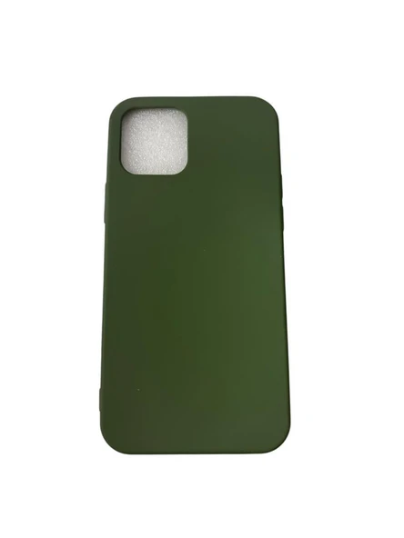 iPhone 12 Pro ile Uyumlu Cappy Silikon Kılıf Koyu Yeşil - Resim 2