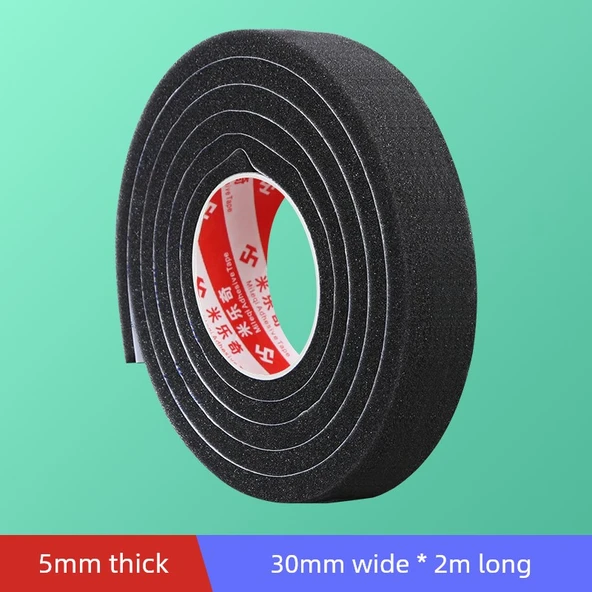 Yumuşak Sünger Sızdırmazlık Şeridi - 5mm Kalınlık 30mm Genişlik 2m Uzunluk