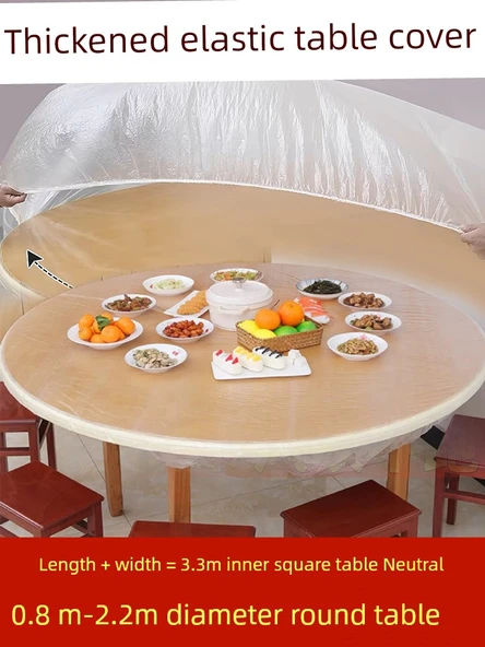 Tek Kullanımlık Masa Örtüsü - Kırmızı - 10 Adet - Ekstra Kalın - 1.6m Yuvarlak veya 2.3m Kare Masa - 2