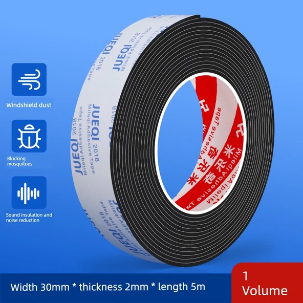Kapı Sızdırmazlık Şeridi - 30mm Genişlik - 5m Uzunluk - 2mm Kalınlık