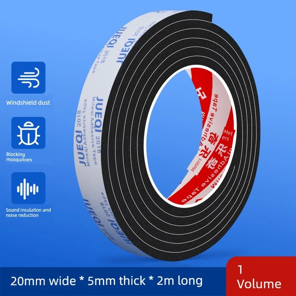 Kapı Sızdırmazlık Şeridi - 20mm Genişlik - 2m Uzunluk - 5mm Kalınlık
