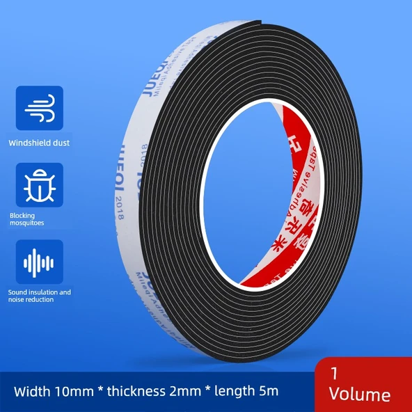 Kapı Sızdırmazlık Şeridi - 10mm Genişlik - 5m Uzunluk - 2mm Kalınlık
