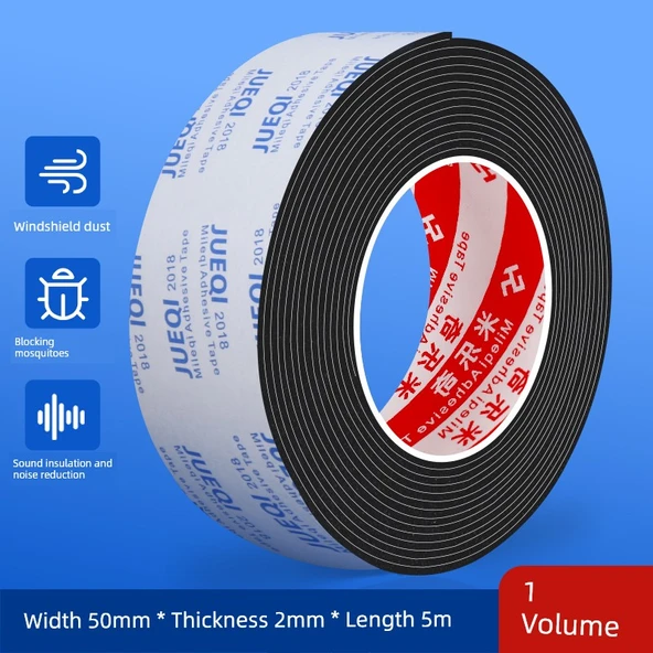 Kapı Sızdırmazlık Şeridi - 50mm Genişlik - 5m Uzunluk - 2mm Kalınlık