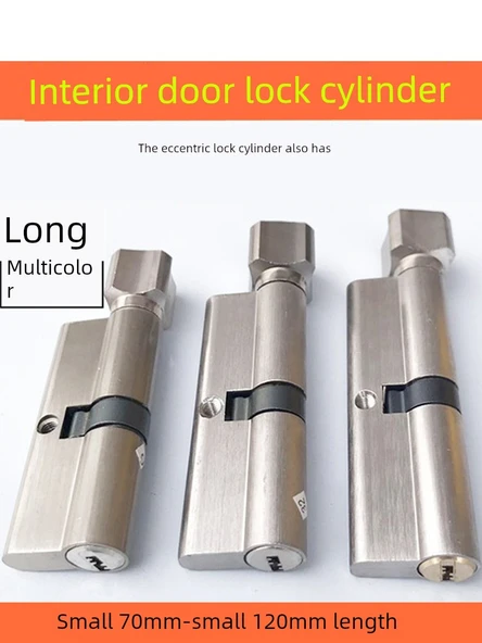 Evrensel 70mm Uzun Kapı Kolu Koruyucu - Erik Butonu Küçük 90 Altın Alüminyum Kasa Bakır İç Çekirdek, 35-45mm Kapı Kalınlığı - Resim 2