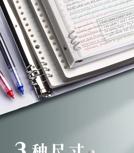 Seyyar Yapraklı Defter - Siyah B5 Kapağı - 2 Adet - 9