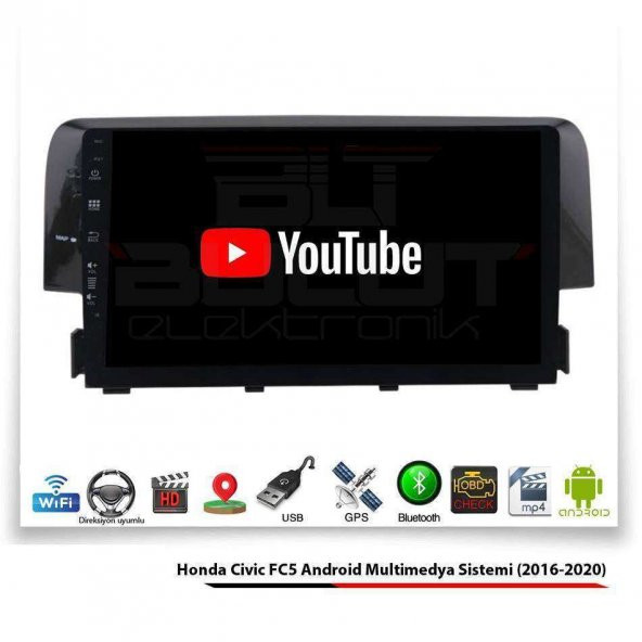 Honda Civic FC5 Android Multimedya Sistemi (2016-2020) 2 GB Ram 16 GB Hafıza 2 Çekirdek Navibox - 3