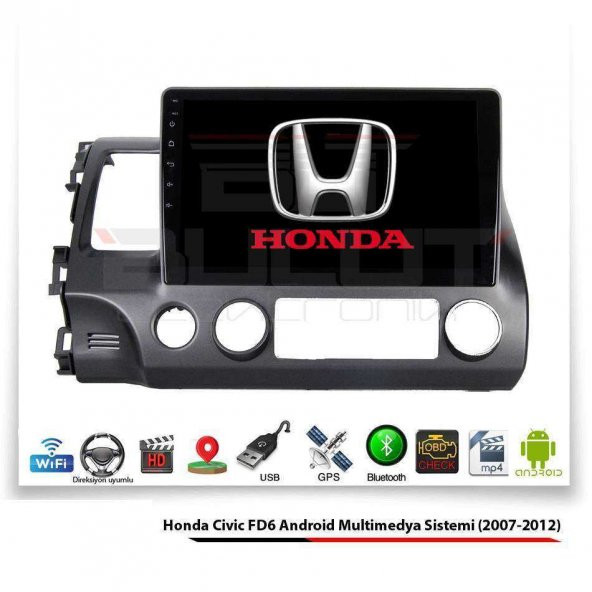 Honda Civic FD6 Android Multimedya Sistemi (2007-2012) 4 GB Ram 32 GB Hafıza 8 Çekirdek Newfron
