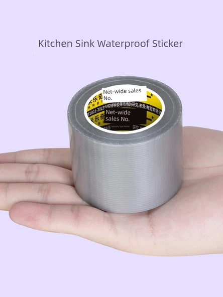 Su Geçirmez Küf Önleyici Mutfak Lavabo Sızdırmazlık Bandı - Gümüş - 80mm x 10m - 2