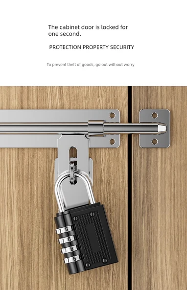 Su Geçirmez Paslanmaz Metal Kombinasyon Kilidi - Gümüş Mini - 10