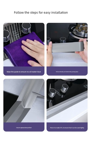 Su Geçirmez Küf Önleyici Mutfak Lavabo Sızdırmazlık Bandı - Gümüş - 80mm x 10m - 11