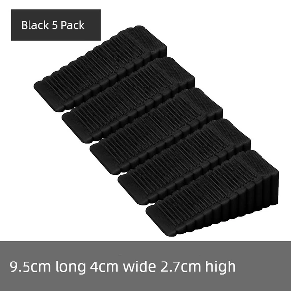 Silikon Kapı Durdurucu - Siyah - 5 Paket