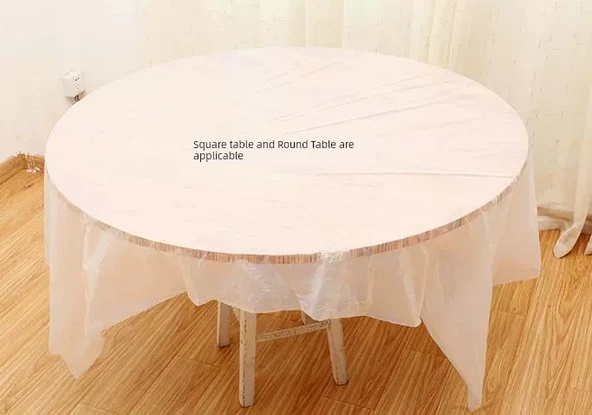Tek Kullanımlık Masa Örtüsü Rulosu - Beyaz - 1.8 m x 1.8 m (3 Rulo, 54 Sayfa)