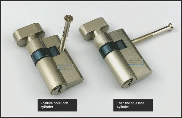 Kapı Kilidi Silindiri - 5 Bakır Kaşık Tam Bakır - 51mm Siyah - 7