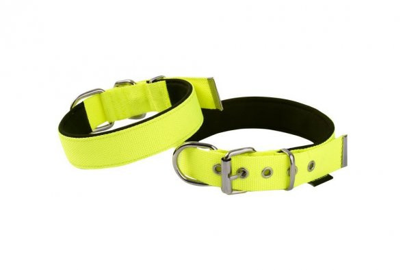 Actirex Neon Yumuşak Doku Köpek Boyun Tasma Yellow Medium 3cmx58cm