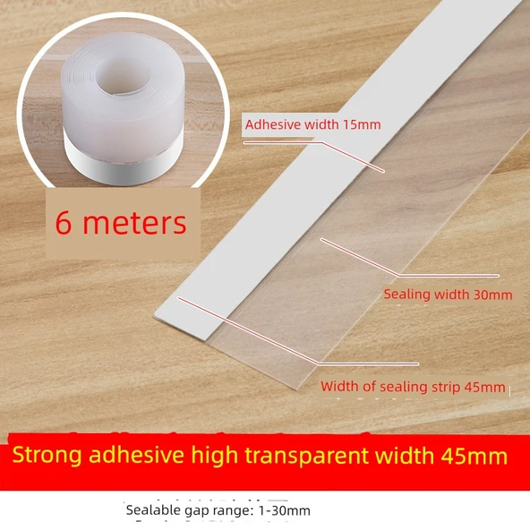 Kendinden Yapışkanlı Kapı ve Pencere Sızdırmazlık Şeridi - Açık Yeşil - 45mm - 6M