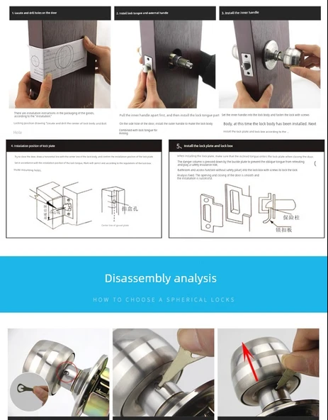 Altın Kapı Kilidi - 60mm Merkez Mesafe - Anahtarlı - 12