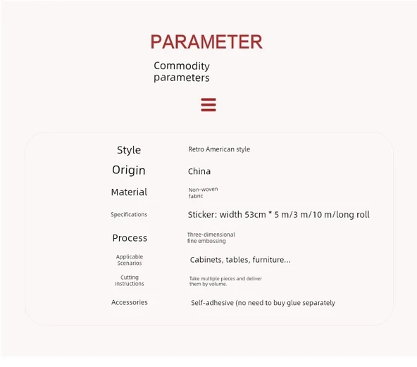 Retro Pastoral Avrupa 3D Çiçek Duvar Kağıdı - Açık Mavi-3 - 53cm x 3m - Resim 12