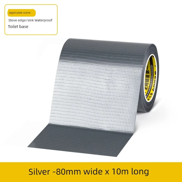 Su Geçirmez Küf Önleyici Bant - Gümüş - 80mm x 10m