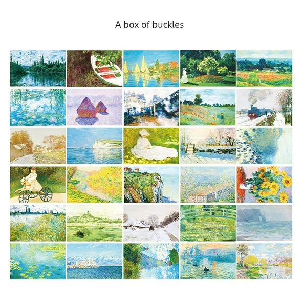Sanatsal Tarz Yağlı Boya Postkart - Monet Yağlı Boya - 9