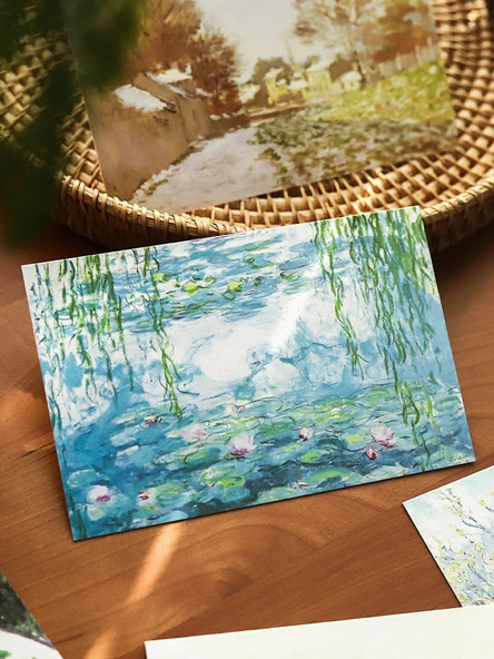 Sanatsal Tarz Yağlı Boya Postkart - Monet Yağlı Boya - 4