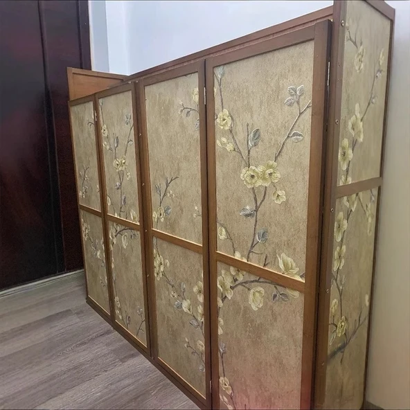 Retro Pastoral Avrupa 3D Çiçek Duvar Kağıdı - Açık Mavi-3 - 53cm x 3m - Resim 4