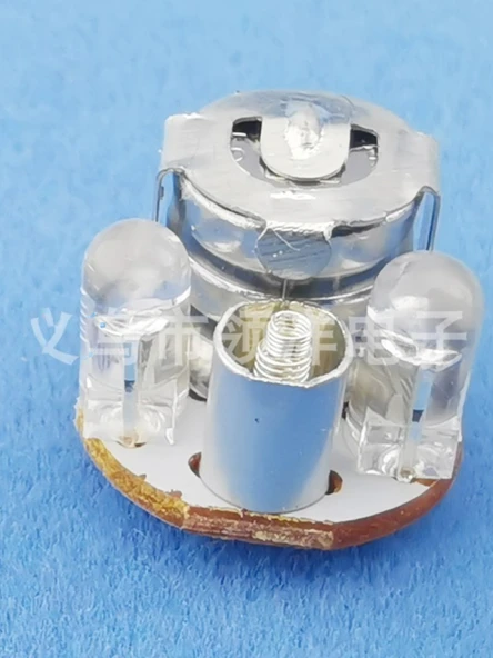 Dijital Titreşim Algılayan LED Işık Topu - 2.5CM Su Geçirmez Titreşim Topu Sarı Kasa 10 (Kırmızı ve Mavi Yanıp Sönen Işık) - 5