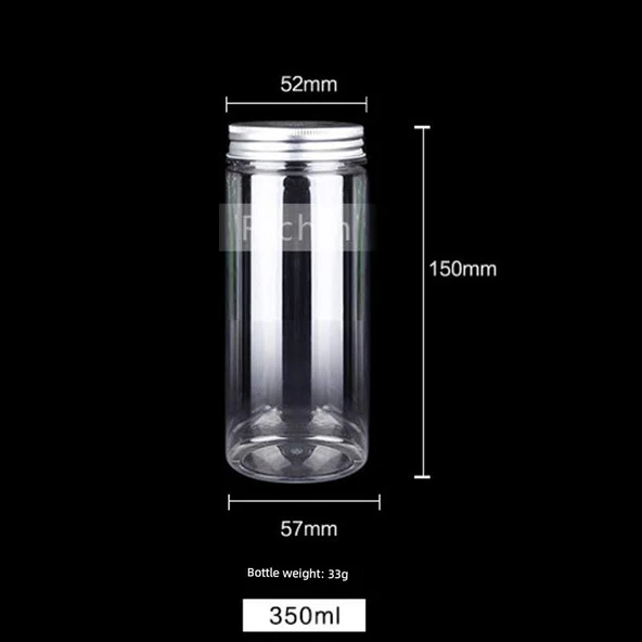 Şeffaf Plastik Pipet Kaşık Çatal Seti - Düz Ayaklı 350ml Kapaklı - 100 Adet