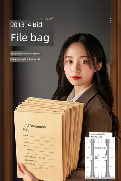 Belgeler için Kraft Kağıt Zarf - 180g - Altı Düz - 50 Adet - 6