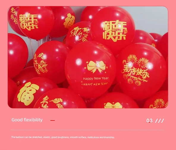 Yeni Yıl Balonları Dekorasyon Seti - 500 Adet Balon - 8