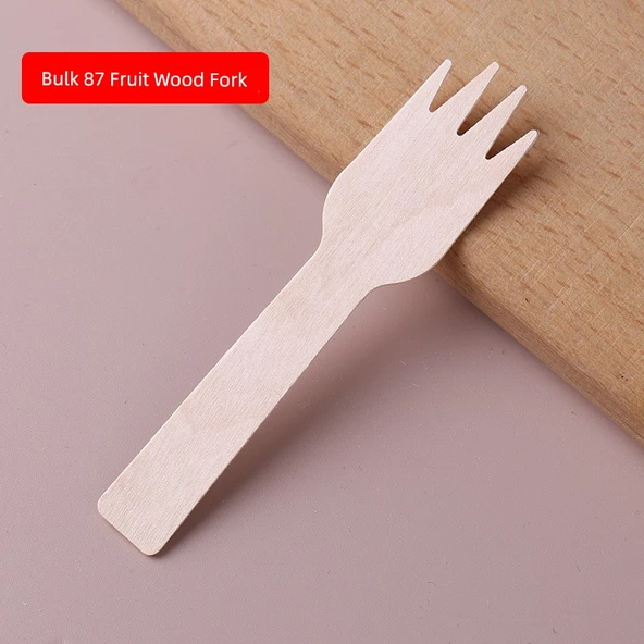 Tek Kullanımlık Ahşap Çatal - 87 Adet - Toplu Paket