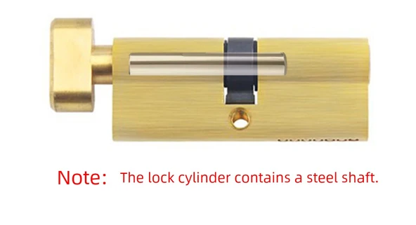 No.8 Küçük 70 Düz Çinko Kasa Bakır Çekirdek Bronz Kaşık Kapı Kilidi Silindiri 35-45mm - 3